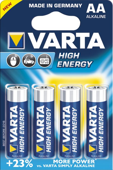 Patareid Varta High Energy 1,5 V AA/LR6, 4 tk