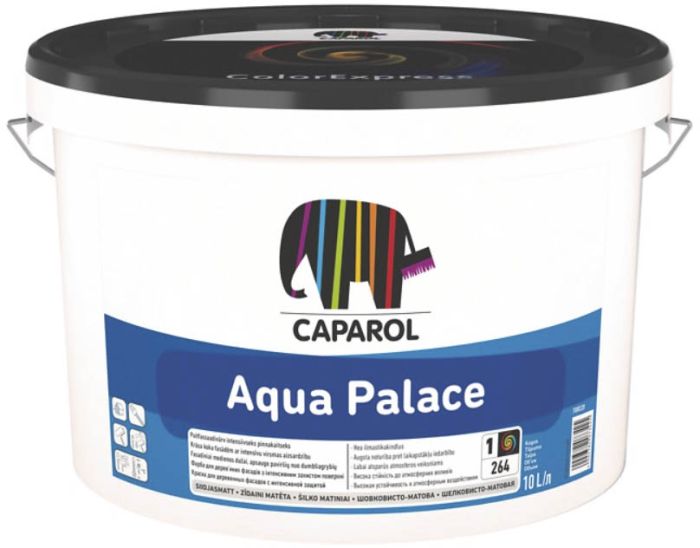 Vesialuseline dispersioonvärv Caparol Aqua Palace B1 10 l,  valge