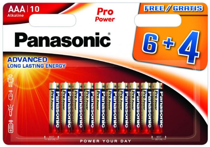 Pro Power patarei Panasonic LR6PPG/10B (6+4tk)