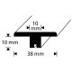 Katteliist Dione tamm  10 x 38 mm  200 cm