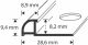 Plaadiliist PVC hallikasvalge, 8 x 2500 mm