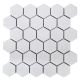 Mosaiik Hexagon valge 32,5 x 28,1 cm Läikiv