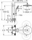 Dušikomplekt termostaatsegistiga Grohe Vitalio Joy 260