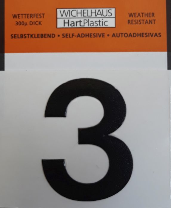 Number Wichelhaus HartPlastic 3 30 mm