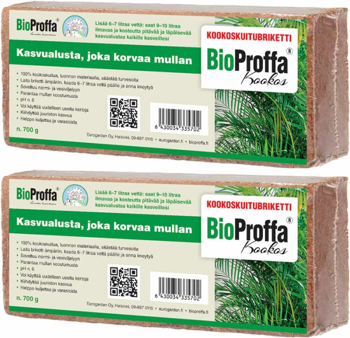 2 pakki kookoskiust briketti BioProffa 700 g