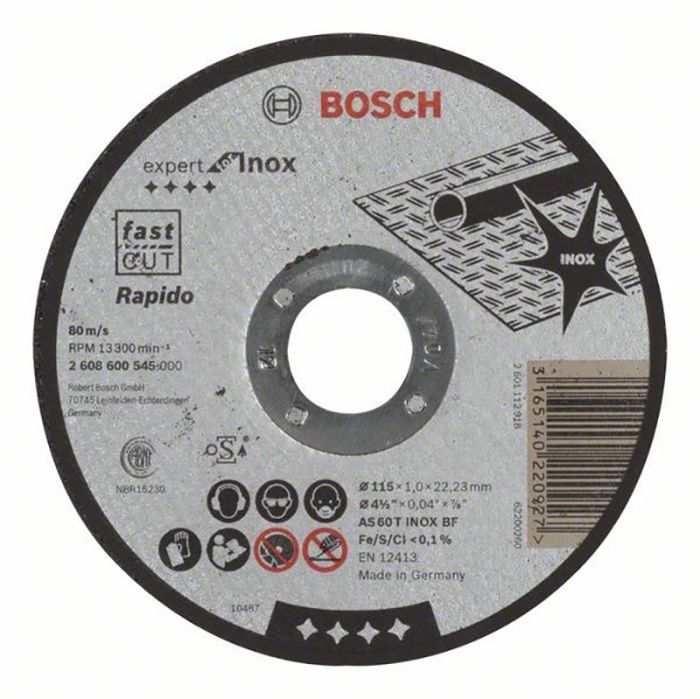 Lõikeketas Bosch Inox 115 x 1 mm