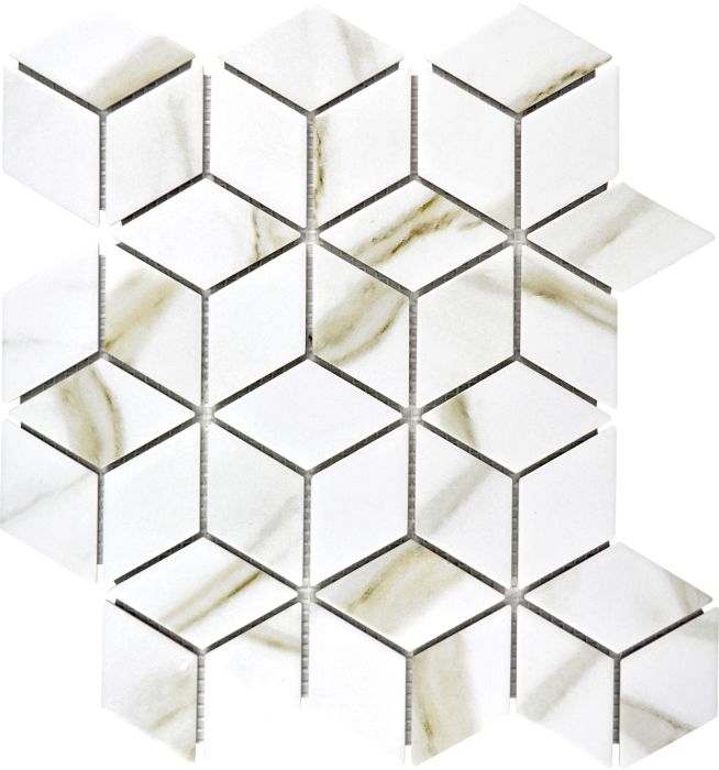 Mosaiik Fliesen Diamant Calacatta 26,6 x 30,5 cm