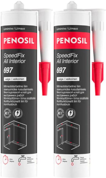 2 akrülaatliimi Penosil SpeedFix All Interior 697 valge 290 ml