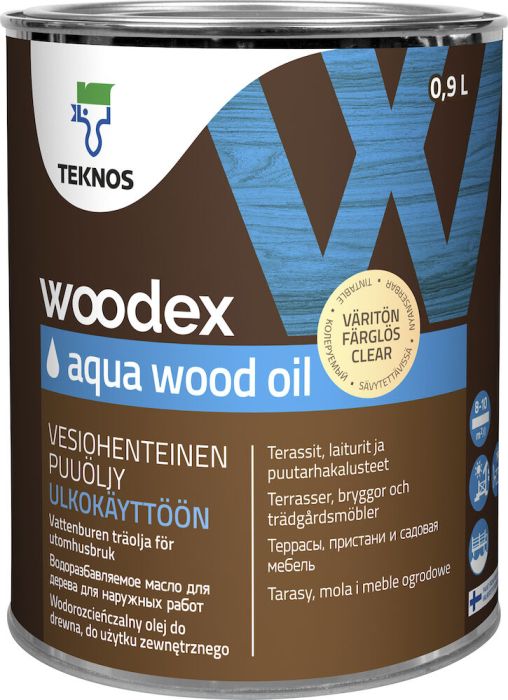 Puiduõli Teknos Woodex Aqua Wood Oil, värvitu 0,9 l