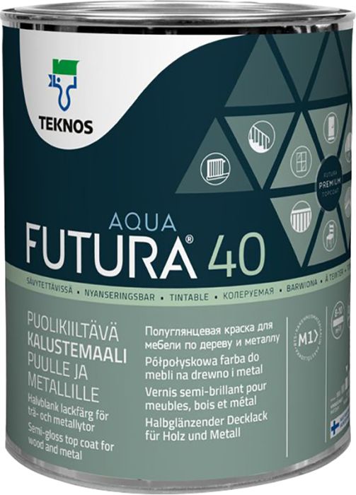 Mööblivärv Teknos Futura Aqua 40 MP3 ainult toonimiseks 0,9 l