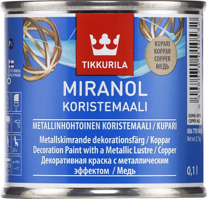 Dekoratiivvärv Miranol, vaskne 0,1 l