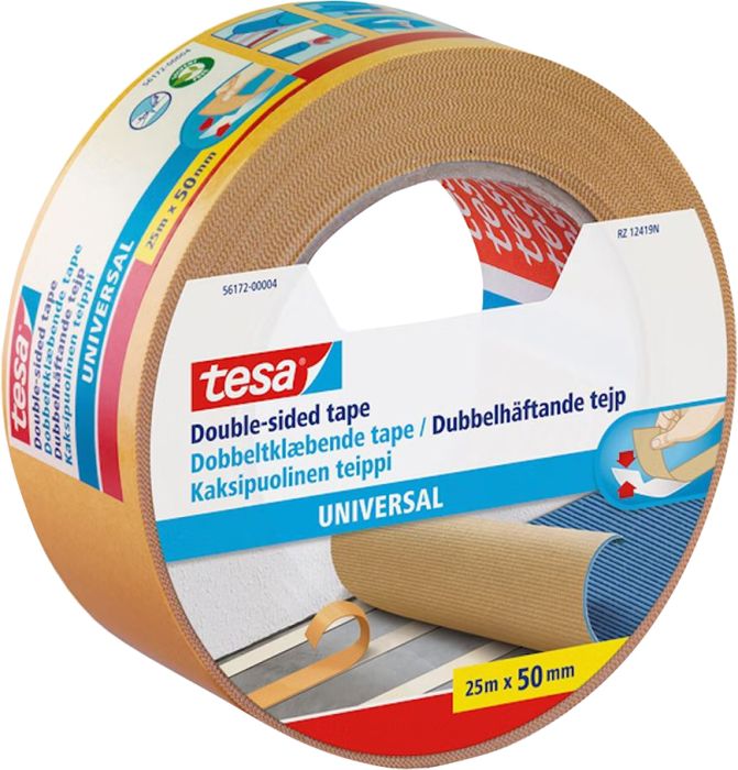 Vaibateip tesa® Universal kahepoolne 25 m x 50 mm