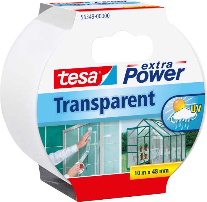 Parandusteip tesa® Extra Power läbipaistev 10 m x 48 mm