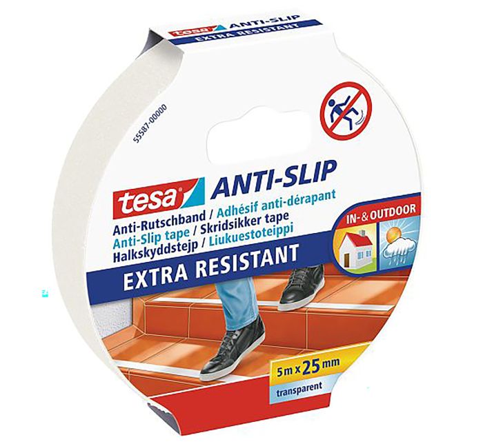 Libisemist takistav teip tesa®, läbipaistev 5 m X 25 mm