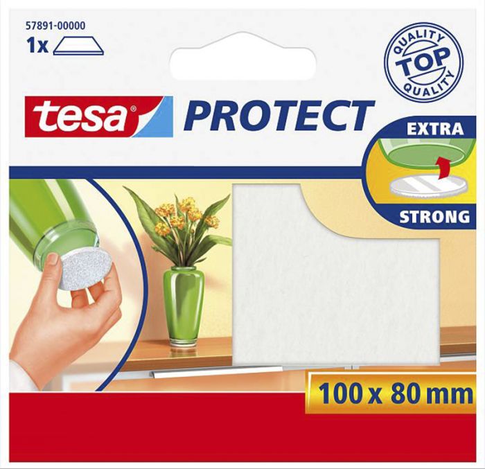 Vildist pehmendus tesa® Protect 100 mm x 80 mm, valge