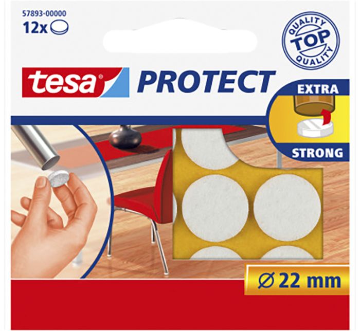 Vildist pehmendus tesa® Protect valge Ø 22 cm 12 tk