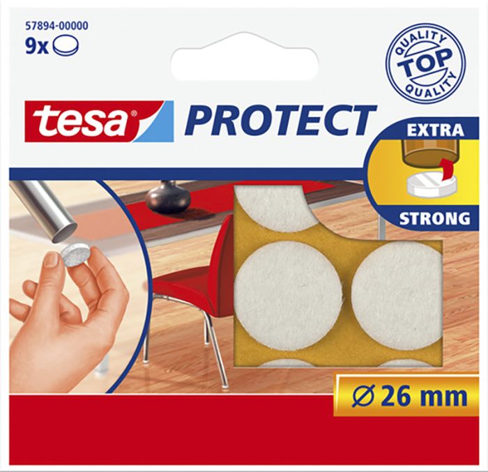 Vildist pehmendus tesa® Protect valge Ø 26 cm 9 tk