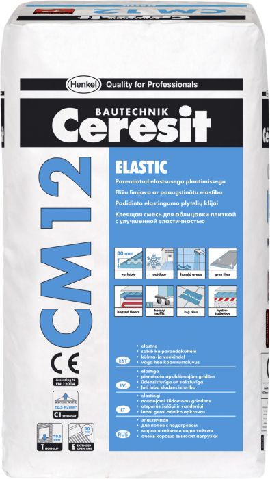 Elastne plaatimissegu Ceresit CM 12 25 kg