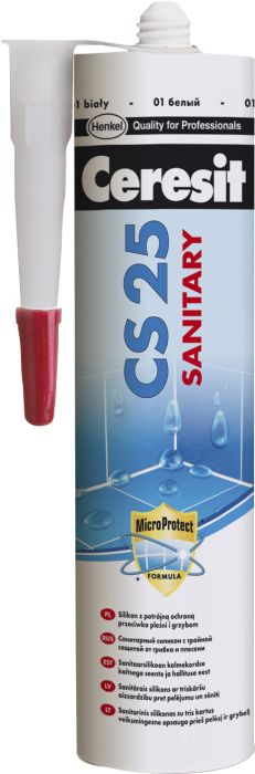 Sanitaarsilikoon Ceresit CS25 280 ml, valge 01