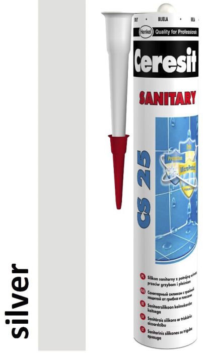 Sanitaarsilikoon Ceresit CS25 280 ml, hõbehall/silver 04