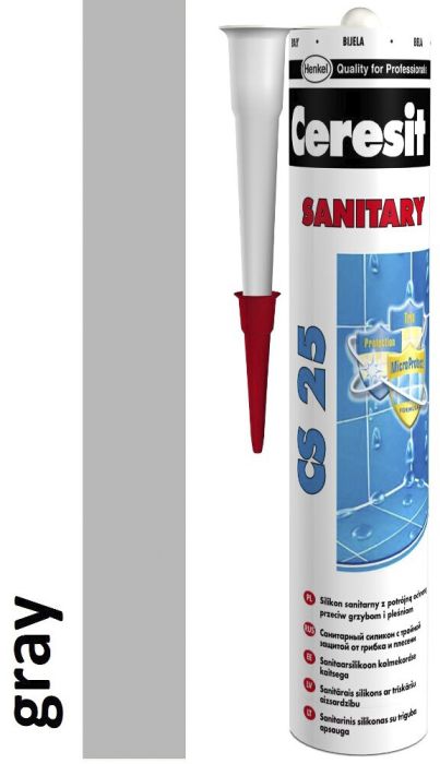 Sanitaarsilikoon Ceresit CS25 280 ml, Grey 07