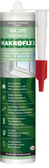 Neutraalne silikoon Makroflex NA 109 300 ml, valge