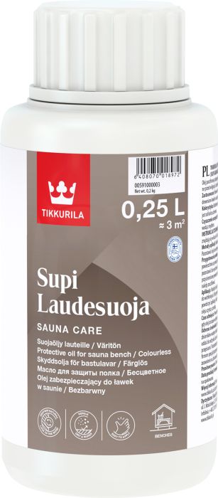 Saunalava kaitseõli Tikkurila Supi Laudesuoja 250 ml