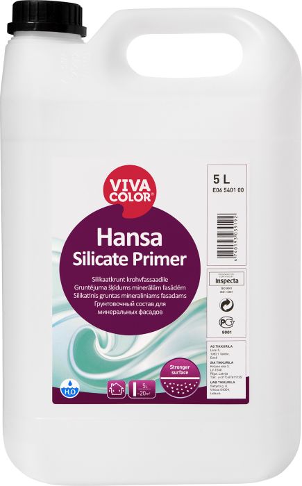 Silikaatkrunt krohvfassaadile Hansa Silicate Primer 5 l