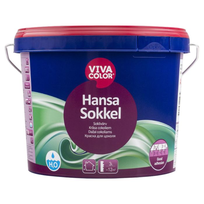 Soklivärv Vivacolor Hansa Sokkel A valge 2,7 l