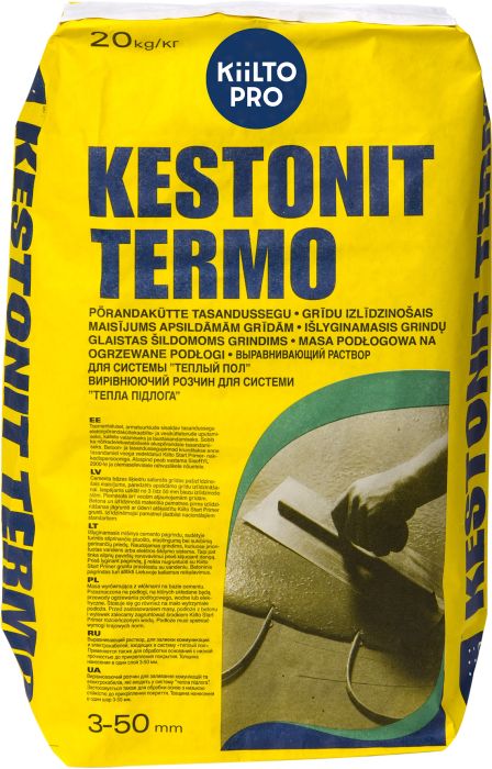 Põrandakütte tasandussegu Kiilto Pro Kestonit Termo 20 kg