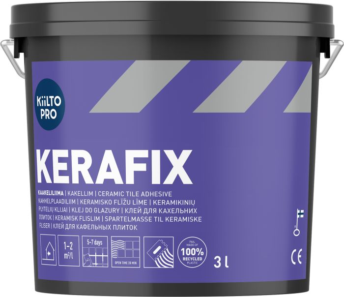 Kahhelplaadiliim Kiilto Pro Kerafix 3 l