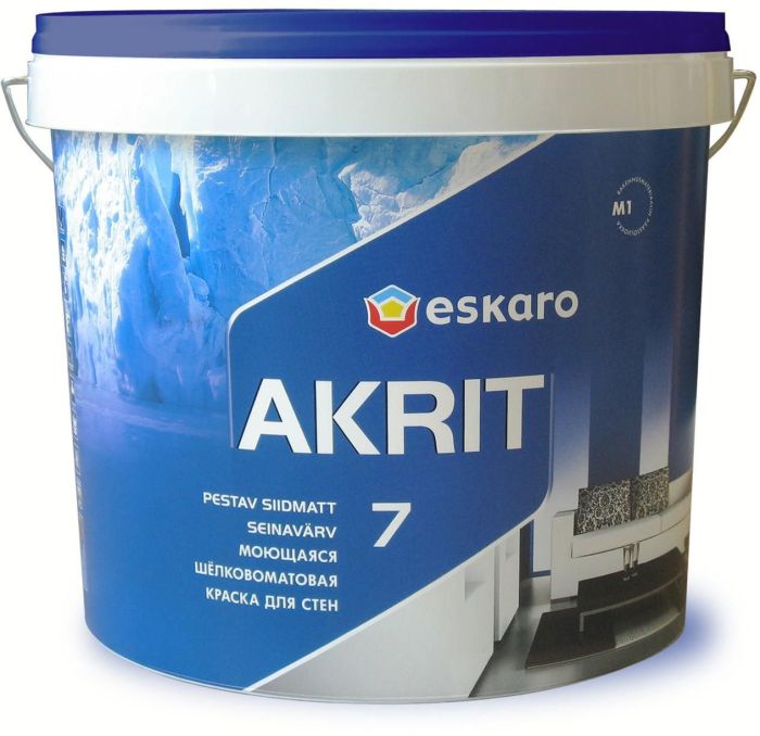 Seinavärv Eskaro Akrit 7 A valge 4,75 l