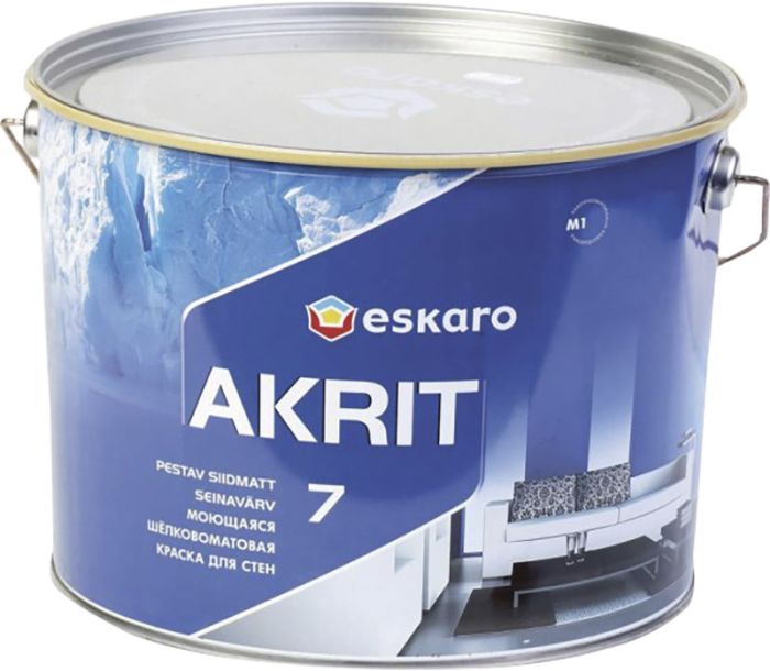 Seinavärv Eskaro Akrit 7 A valge 9,5 l