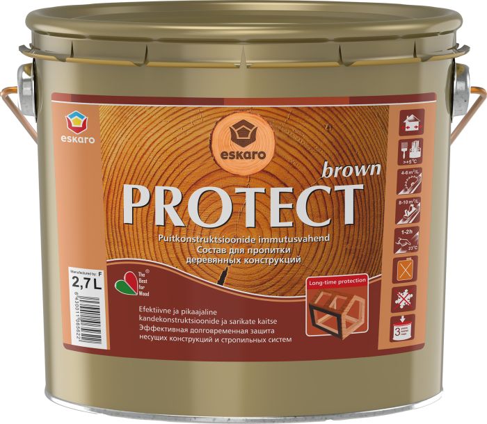 Süvaimmutusvahend Eskaro Protect Brown 2,7 l