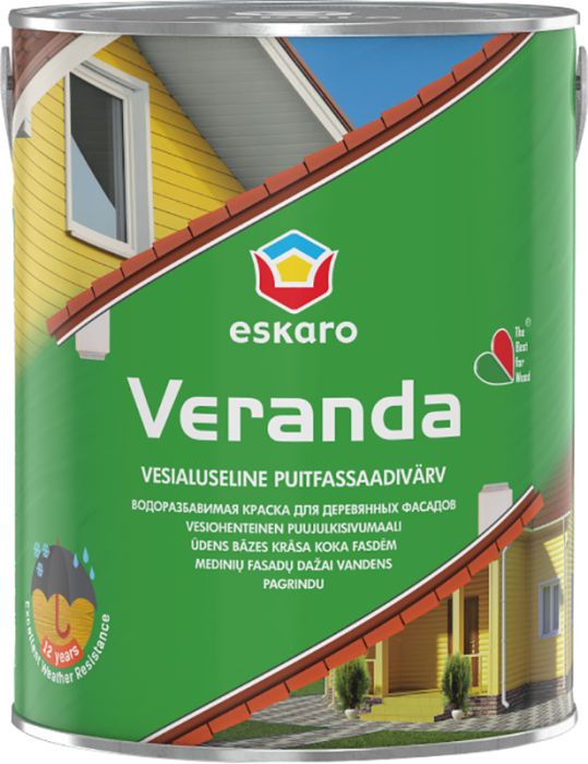 Fassaadivärv Eskaro Veranda 2,85 l, valge