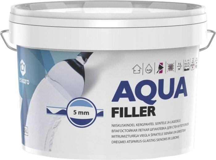 Niiskuskindel pahtel Eskaro Aqua Filler 2,5 l