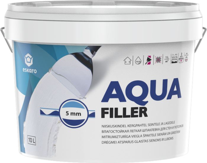 Niiskuskindel pahtel Aqua Filler 10 l