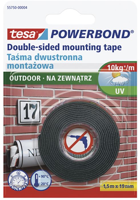 Kahepoolne teip tesa® 1,5 m x 19 mm