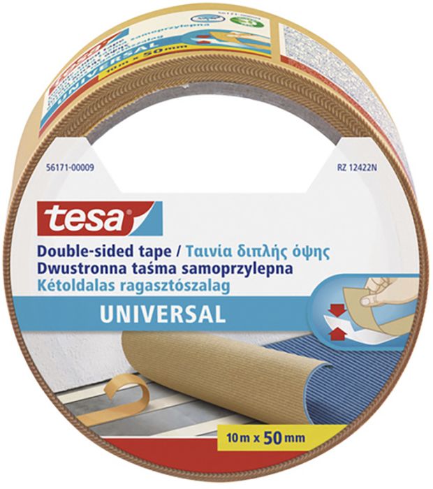 Kahepoolne paigaldusteip tesa® Universal 10 m x 50 mm