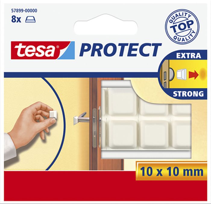 Löögisummutaja tesa® Protect 10 x 10 mm, valge