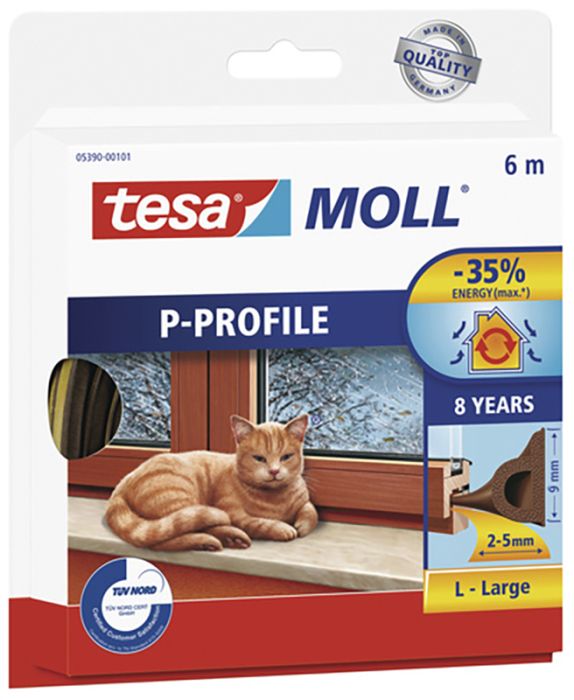 Kummitihend tesa® Moll P-Profile 6 m pruun