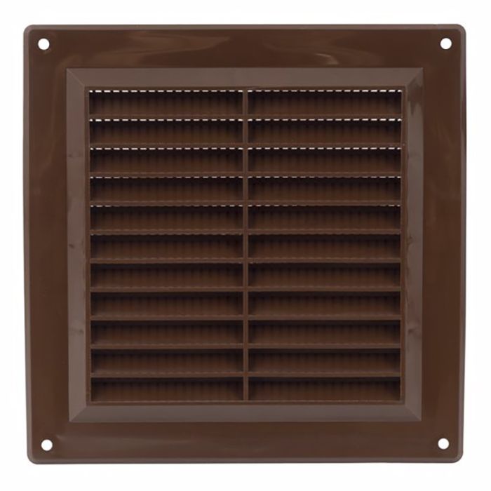 Ventilatsioonirest pruun plastik 15 x 15 cm