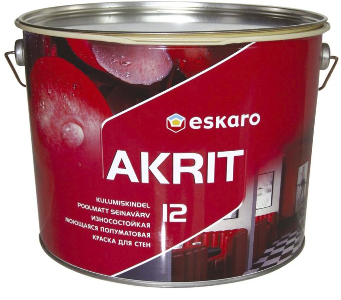 Seinavärv Eskaro Akrit 12 TR Ainult toonimiseks 9 l