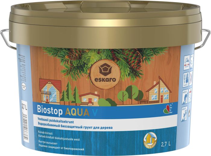 Puidukaitsekrunt Eskaro Biostop Aqua V 2,7 l