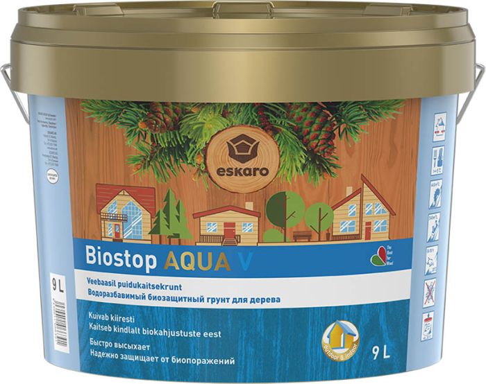 Puidukaitsekrunt Eskaro Biostop Aqua V 9 l