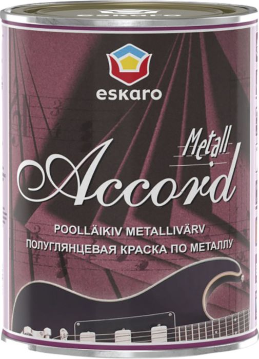 Alküüdemailvärv Eskaro Accord Metall 0,9 l, hall