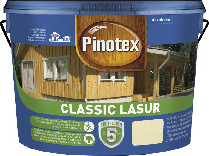 Puidukaitsevahend Pinotex Classic Lasur 10 l, pähkel