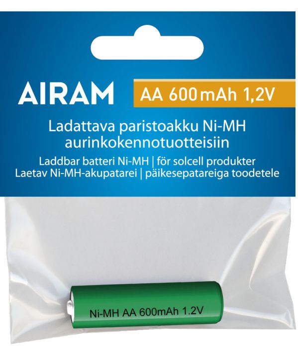 Ni-MH akupatarei AA 600 mAh