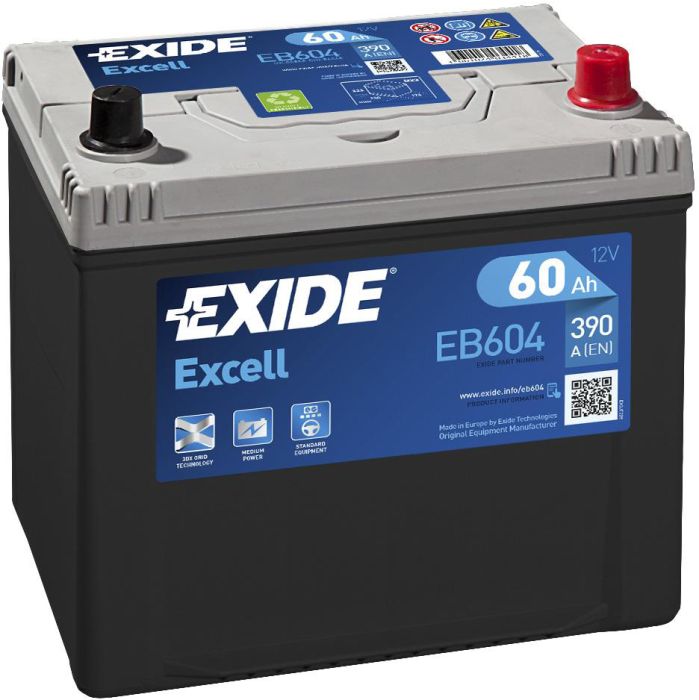 Autoaku Exide Excell 60 Ah 390 A -+