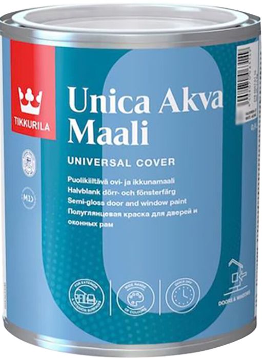 Ukse- ja aknavärv Tikkurila Unica Akva Maali C ainult toonimiseks 0,9 l